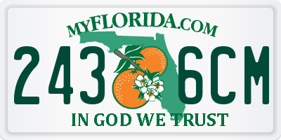 FL license plate 2436CM