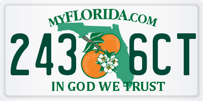FL license plate 2436CT