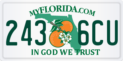 FL license plate 2436CU