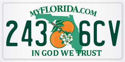 FL license plate 2436CV