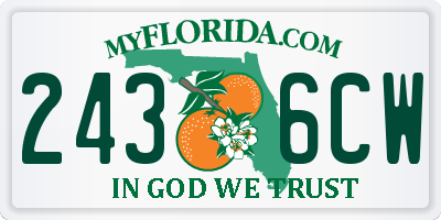 FL license plate 2436CW