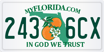 FL license plate 2436CX