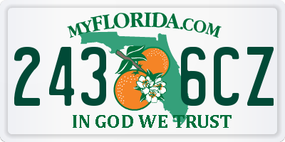 FL license plate 2436CZ