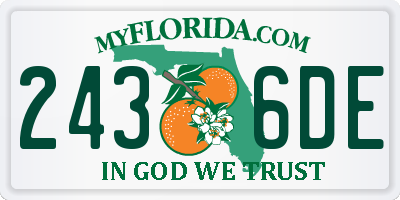 FL license plate 2436DE