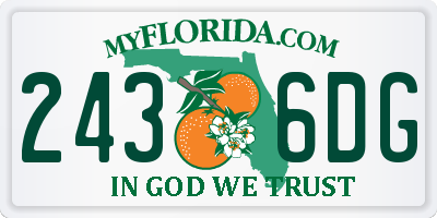 FL license plate 2436DG
