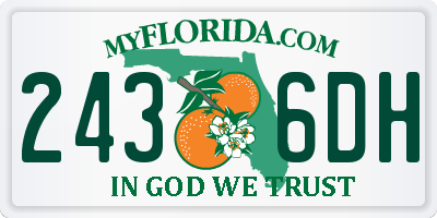 FL license plate 2436DH