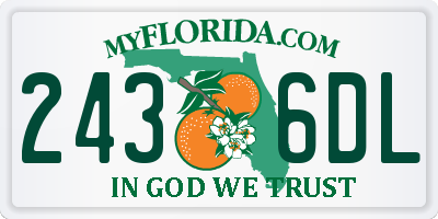 FL license plate 2436DL