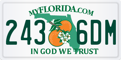 FL license plate 2436DM