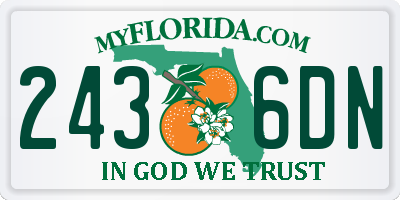 FL license plate 2436DN