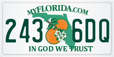 FL license plate 2436DQ