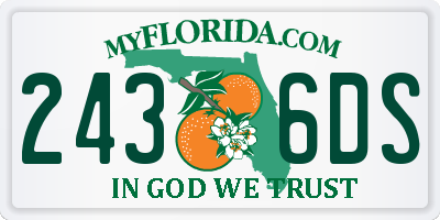 FL license plate 2436DS