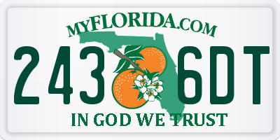 FL license plate 2436DT