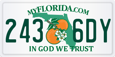 FL license plate 2436DY