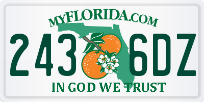 FL license plate 2436DZ