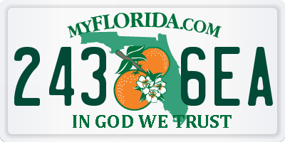 FL license plate 2436EA