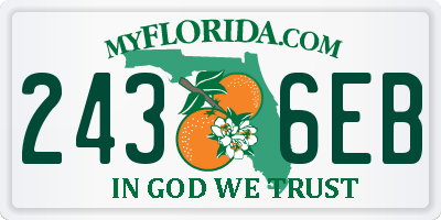 FL license plate 2436EB
