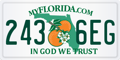 FL license plate 2436EG