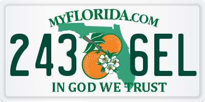 FL license plate 2436EL