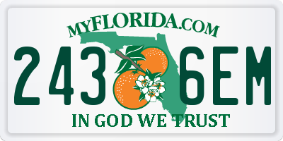 FL license plate 2436EM