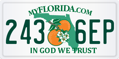 FL license plate 2436EP