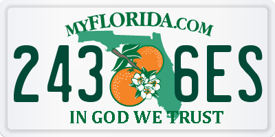FL license plate 2436ES