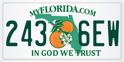 FL license plate 2436EW