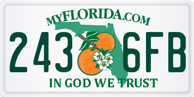 FL license plate 2436FB