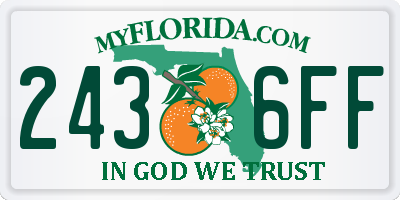 FL license plate 2436FF