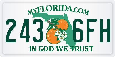 FL license plate 2436FH