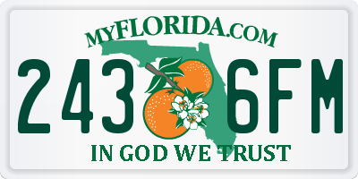 FL license plate 2436FM