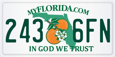 FL license plate 2436FN