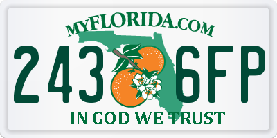 FL license plate 2436FP