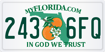 FL license plate 2436FQ