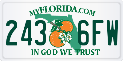FL license plate 2436FW
