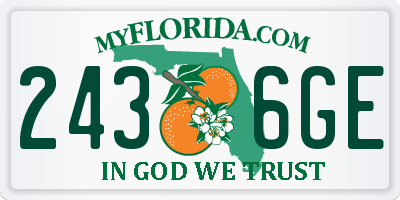 FL license plate 2436GE