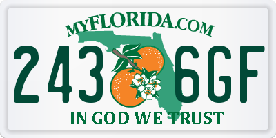 FL license plate 2436GF
