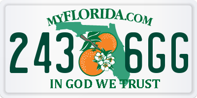 FL license plate 2436GG