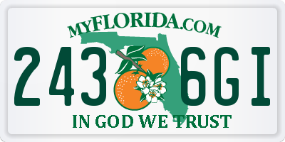FL license plate 2436GI