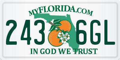 FL license plate 2436GL