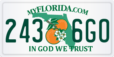 FL license plate 2436GO