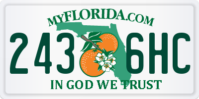 FL license plate 2436HC