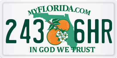 FL license plate 2436HR