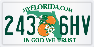 FL license plate 2436HV