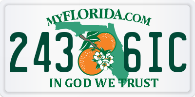 FL license plate 2436IC