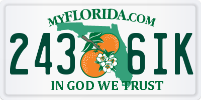 FL license plate 2436IK