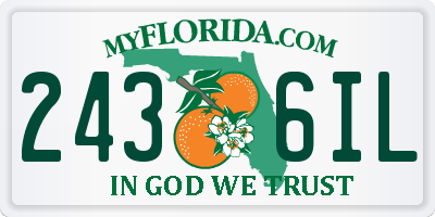 FL license plate 2436IL