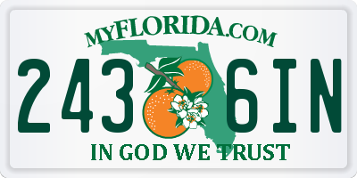 FL license plate 2436IN
