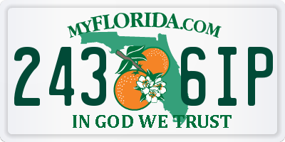 FL license plate 2436IP
