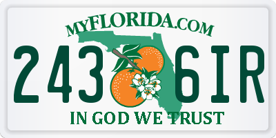FL license plate 2436IR