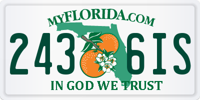 FL license plate 2436IS